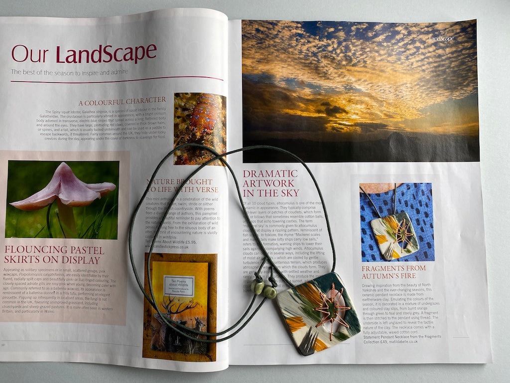 Handmade Statement Pendant Necklace is Featured in LandScape magazine