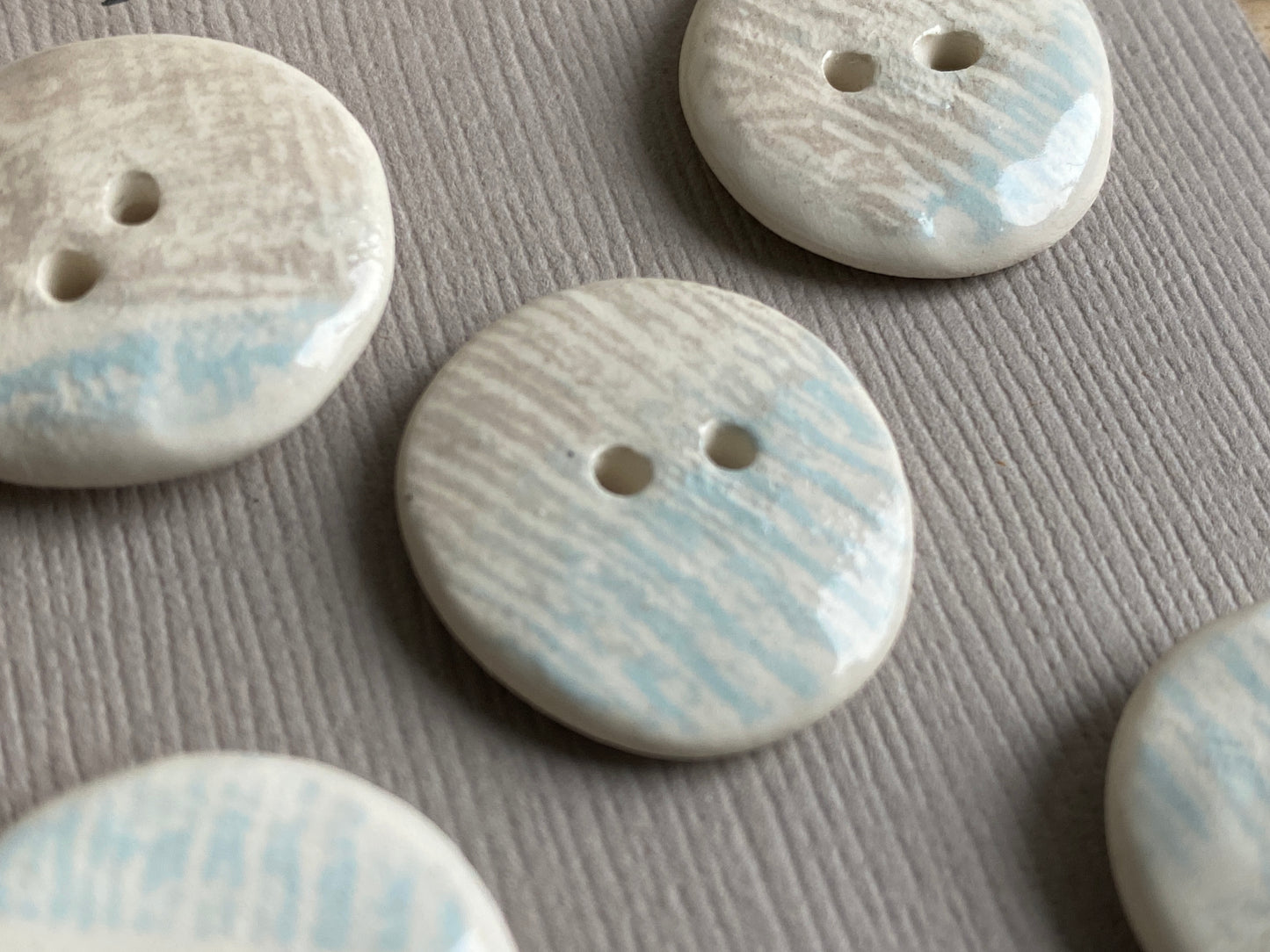 Buttons set of Five 20mm Handmade Round Ceramic Buttons