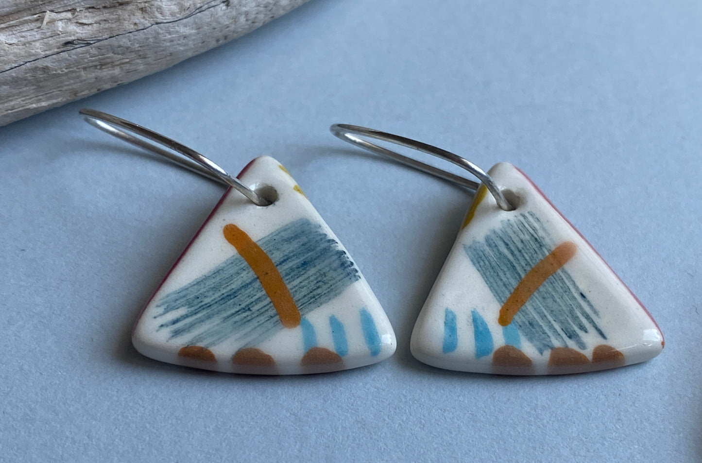 Handmade Dangly Earrings Coastal Vibe, sterling silver