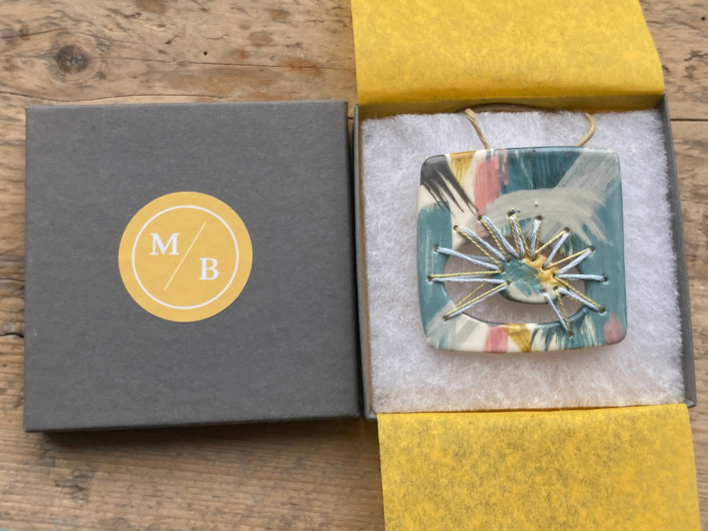 Statement Stitched Pendant Necklace