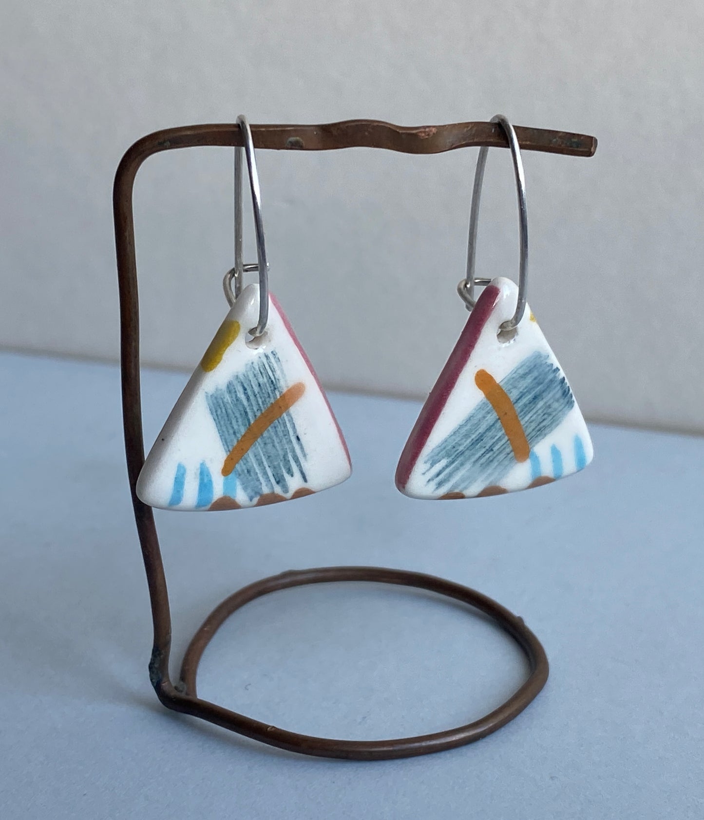Handmade Dangly Earrings Coastal Vibe, sterling silver