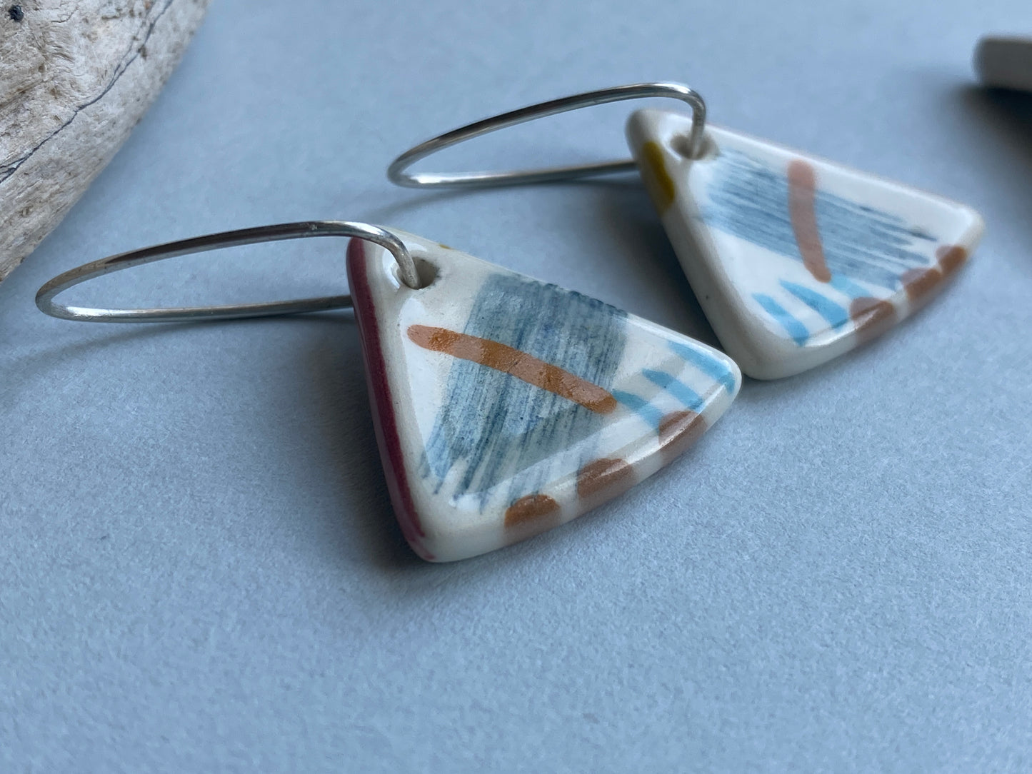 Handmade Dangly Earrings Coastal Vibe, sterling silver