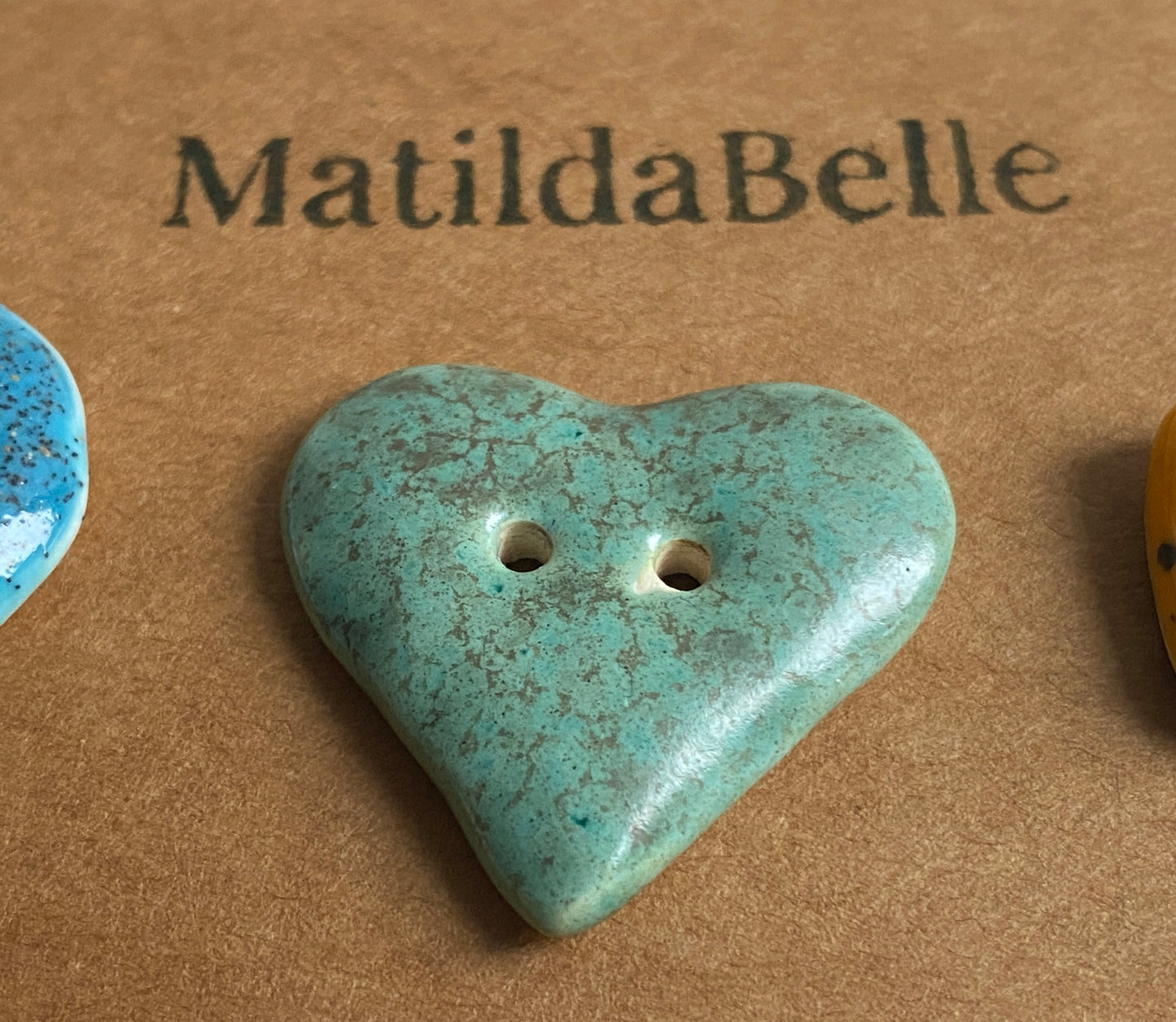 Buttons Set of 9 Mixed Handmade Ceramic Buttons