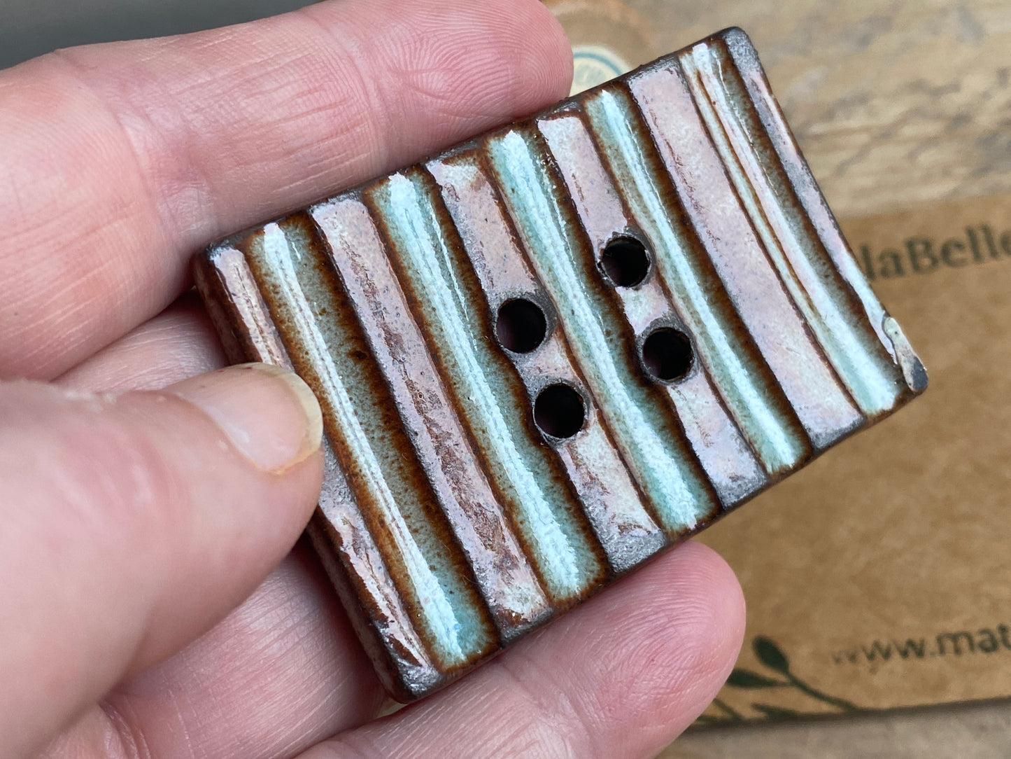 Extra Large rectangle Chunky Button 60mm