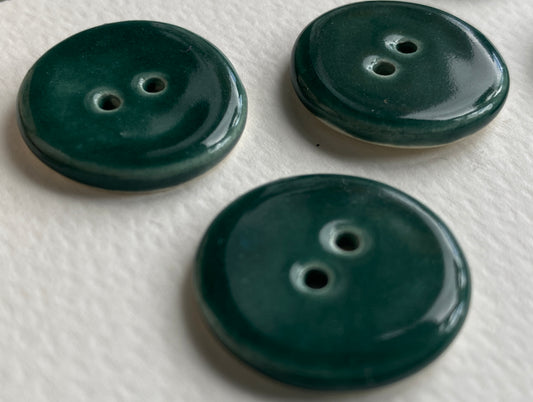 Buttons set of 5 round 22mm Handmade Ceramic Buttons choice of colours