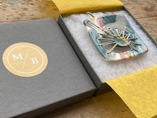 Statement Stitched Pendant Necklace