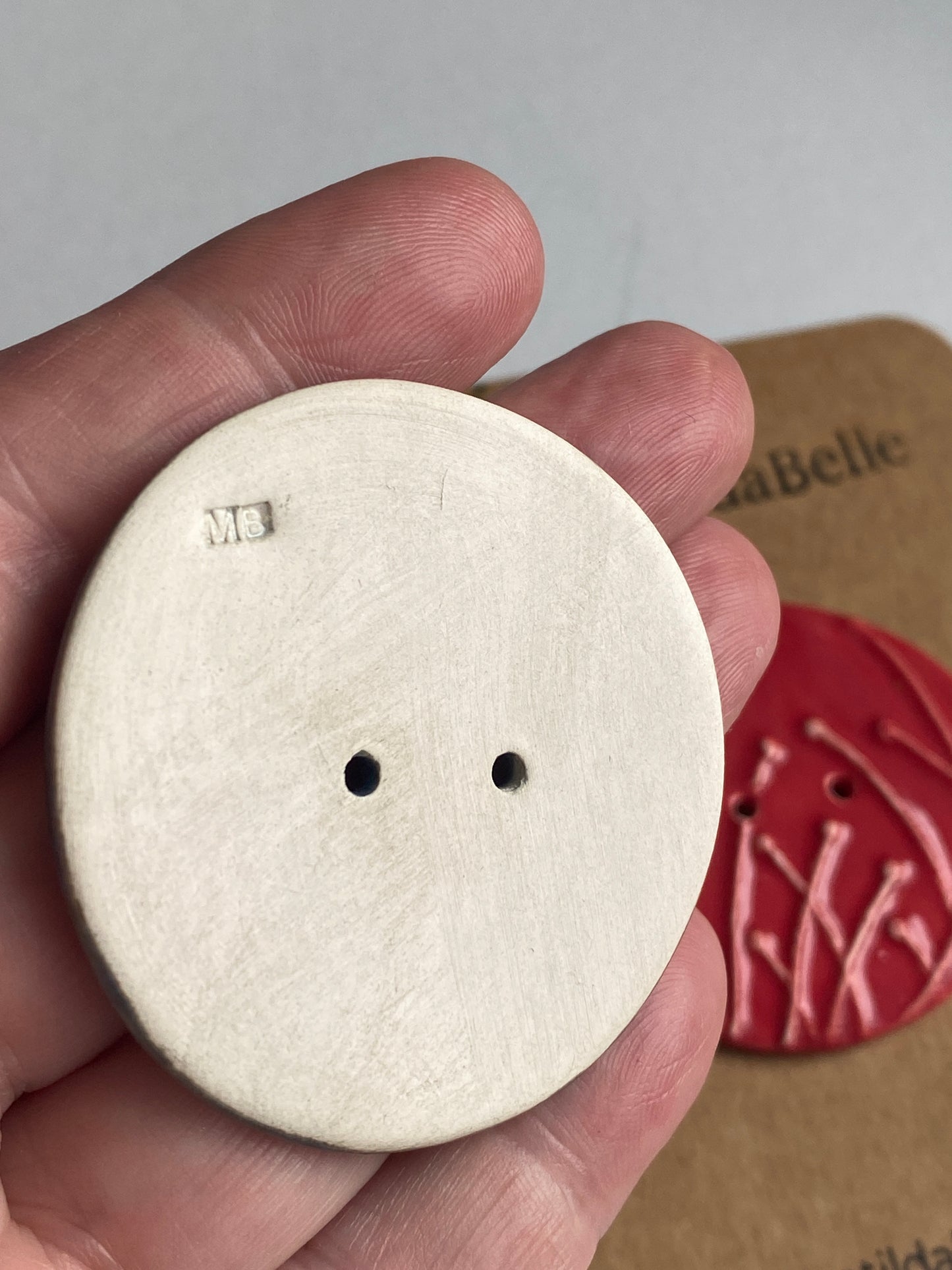 Large 50mm Botanical Seed Head Handmade Button, choice of colours