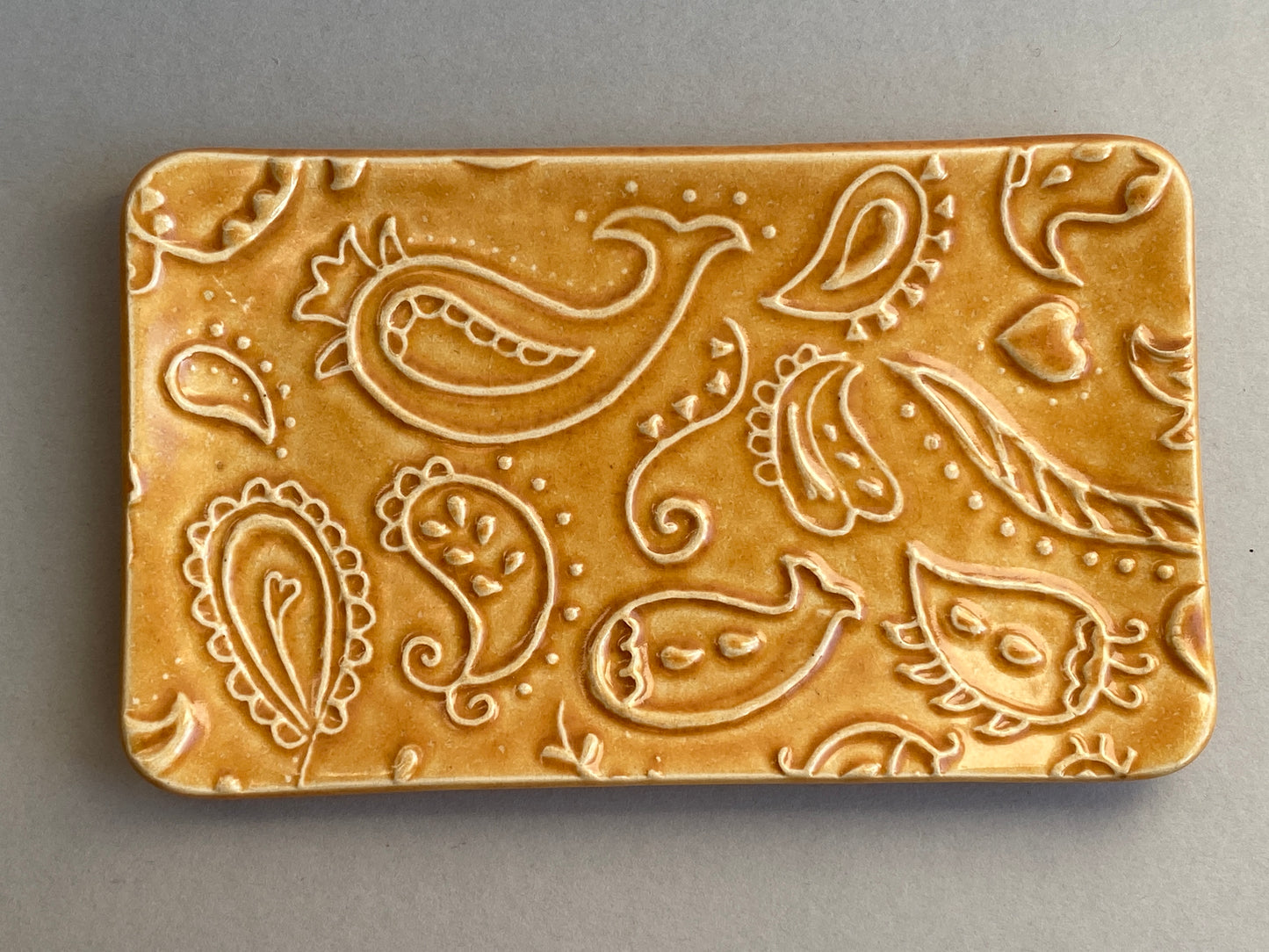 Handmade Rectangular Ceramic Trinket Trays choice of colours