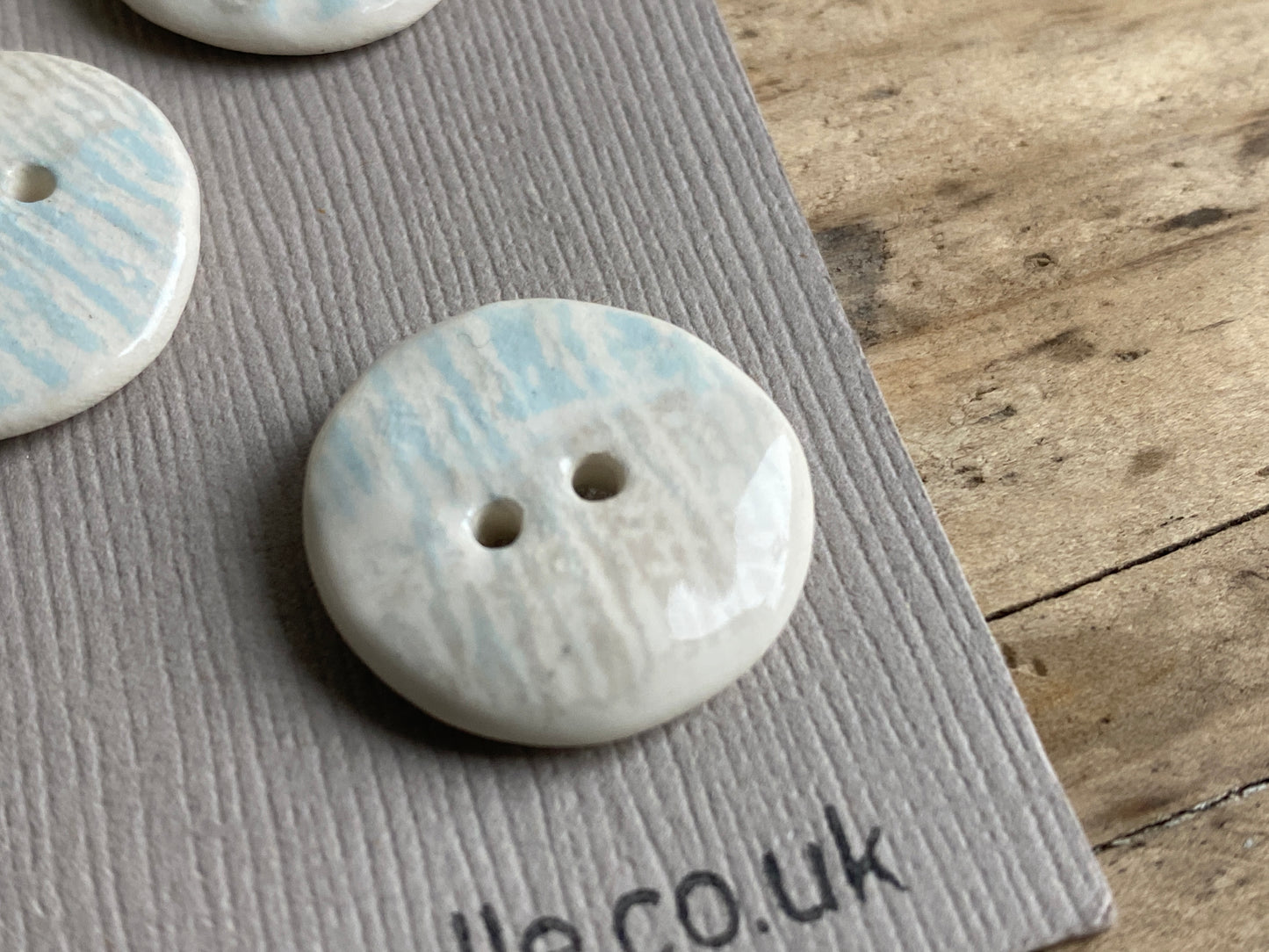 Buttons set of Five 20mm Handmade Round Ceramic Buttons