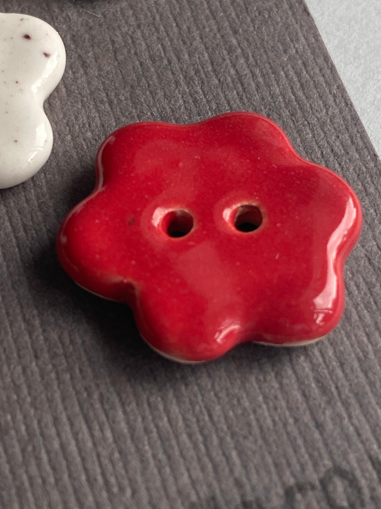 Buttons set of five Flower 20mm Mixed set of handmade ceramic buttons