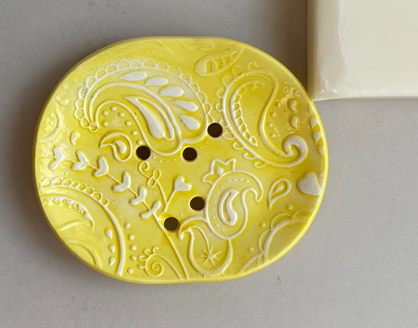 Soap Dishes Handmade Paisley Draining Dish choice of Colours