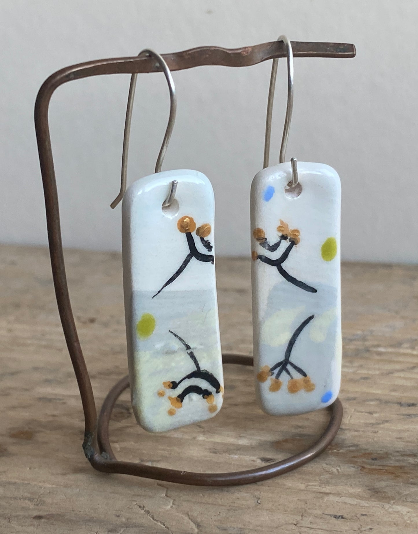 Botanical Earrings Handmade Sterling Silver drops