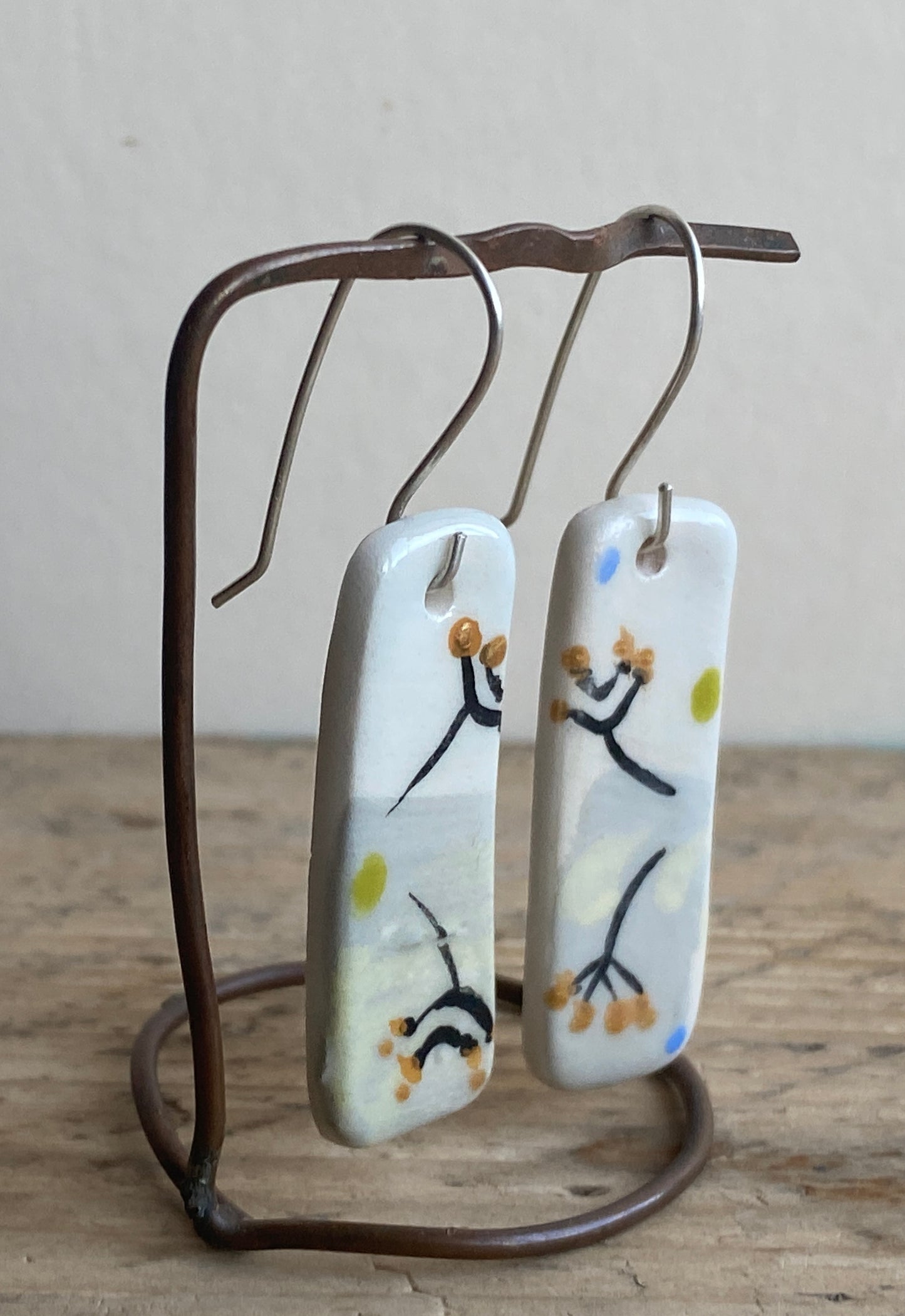 Botanical Earrings Handmade Sterling Silver drops