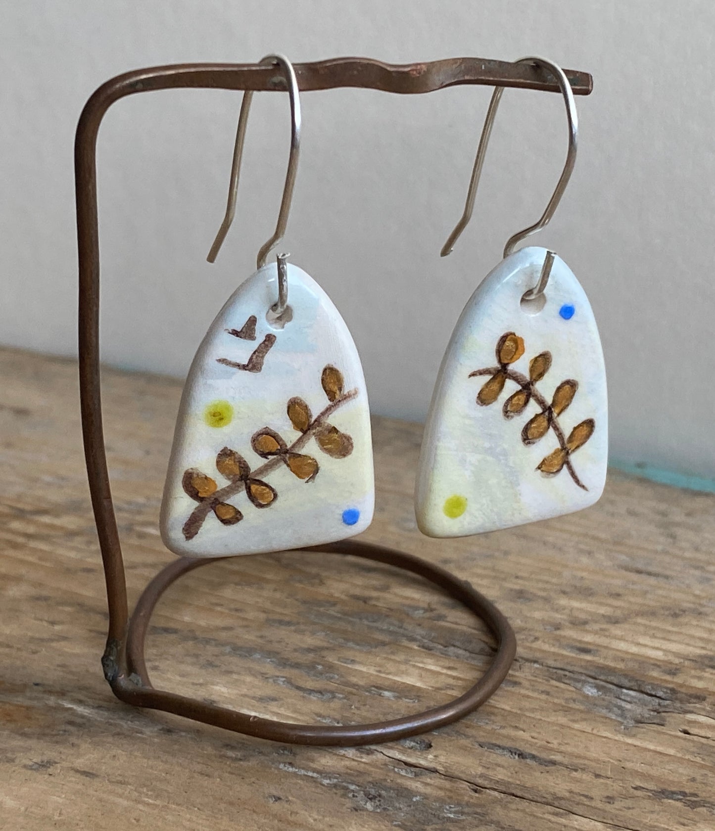 Botanical Earrings Handmade Sterling Silver drops