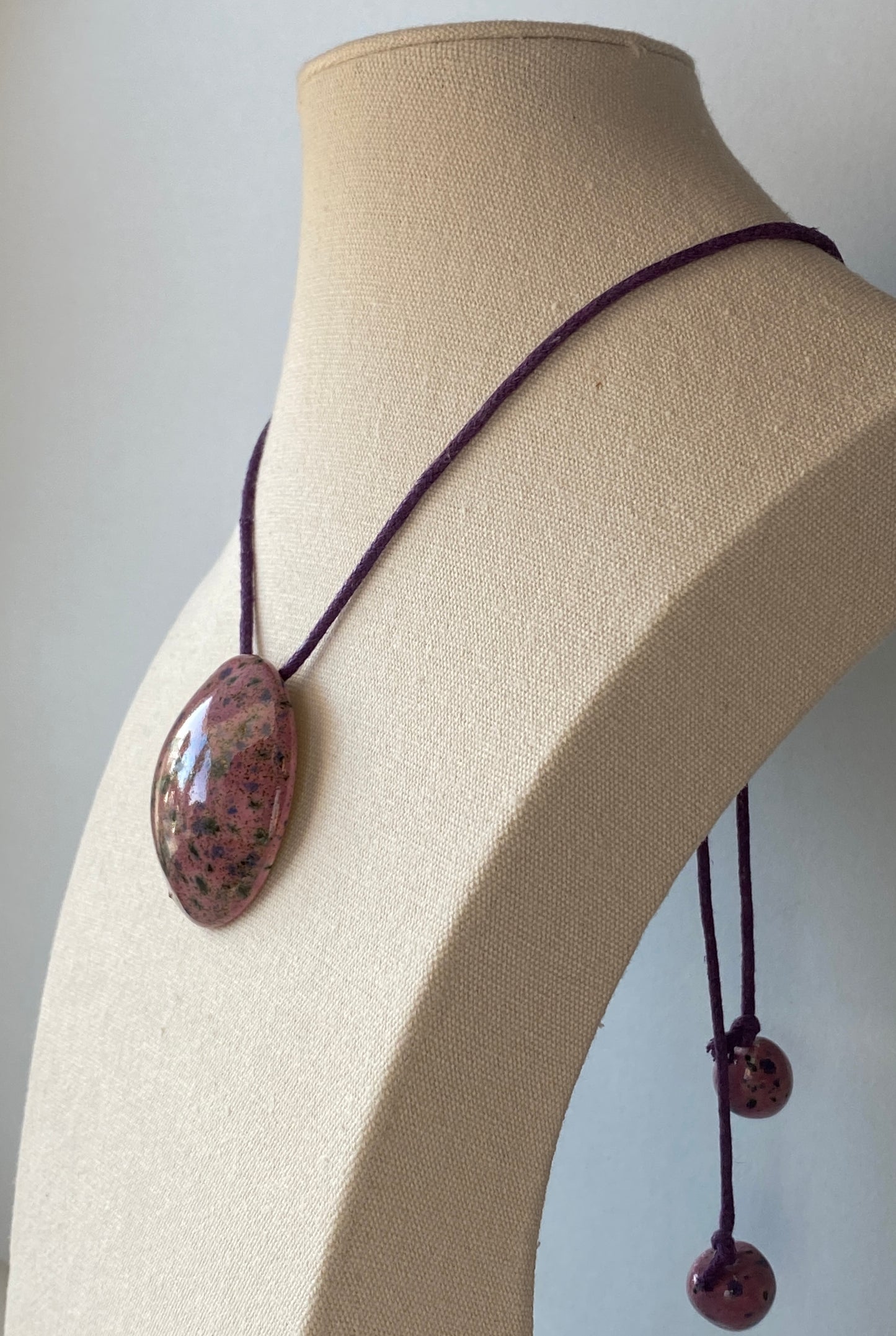 Handmade Ceramic Pendant Necklace