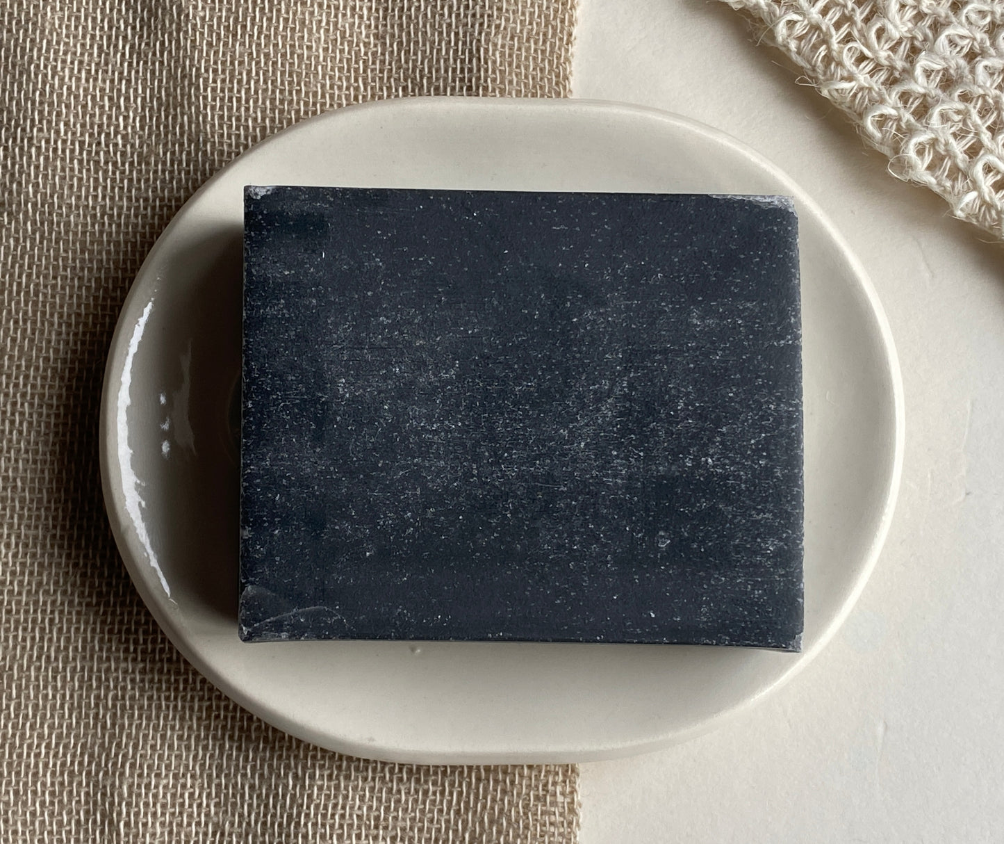 Handmade Ceramic Soap Dish with Botanical details