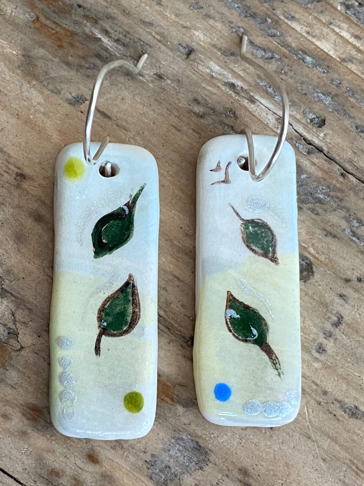 Botanical Earrings Handmade Sterling Silver drops