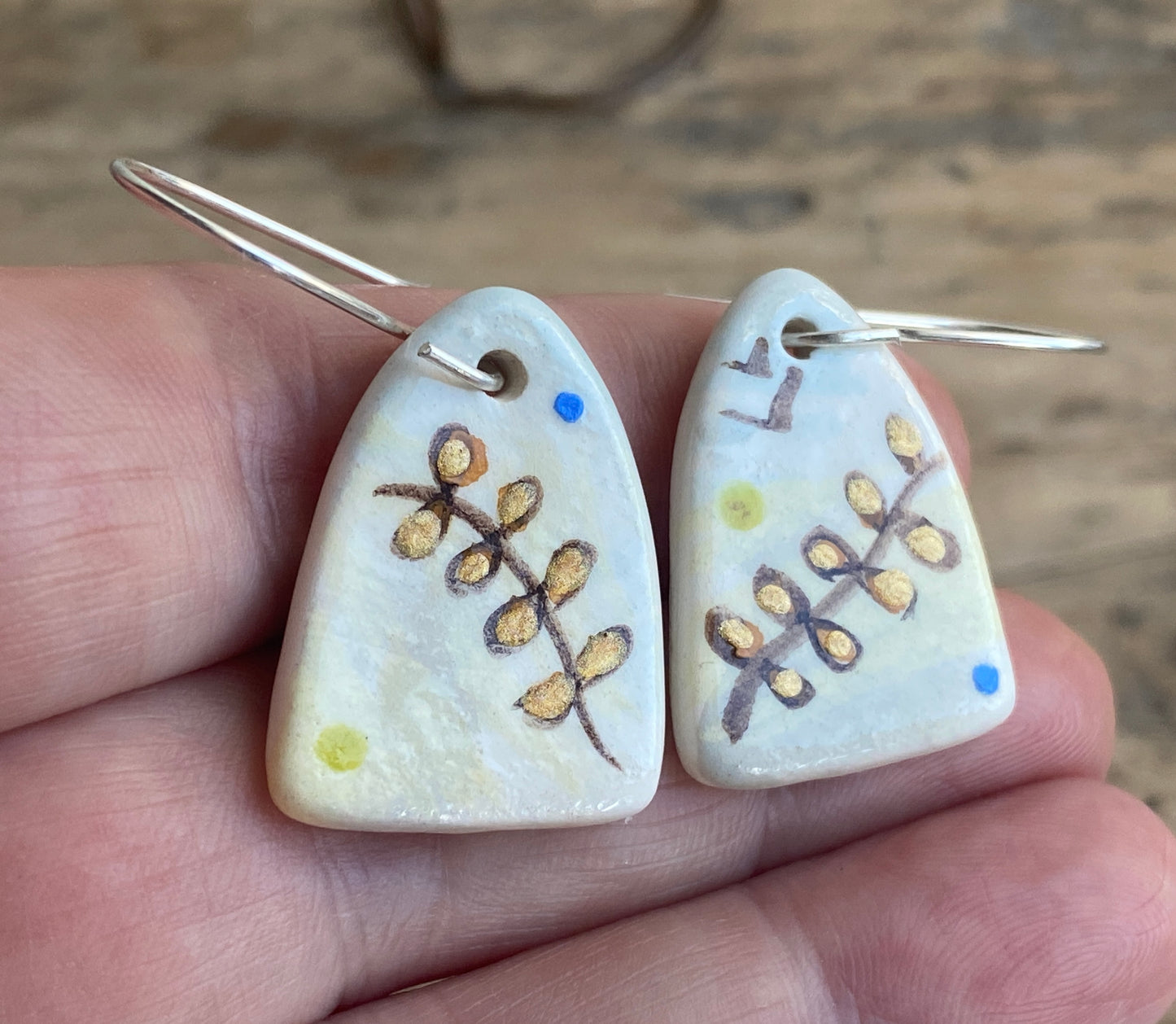 Botanical Earrings Handmade Sterling Silver drops