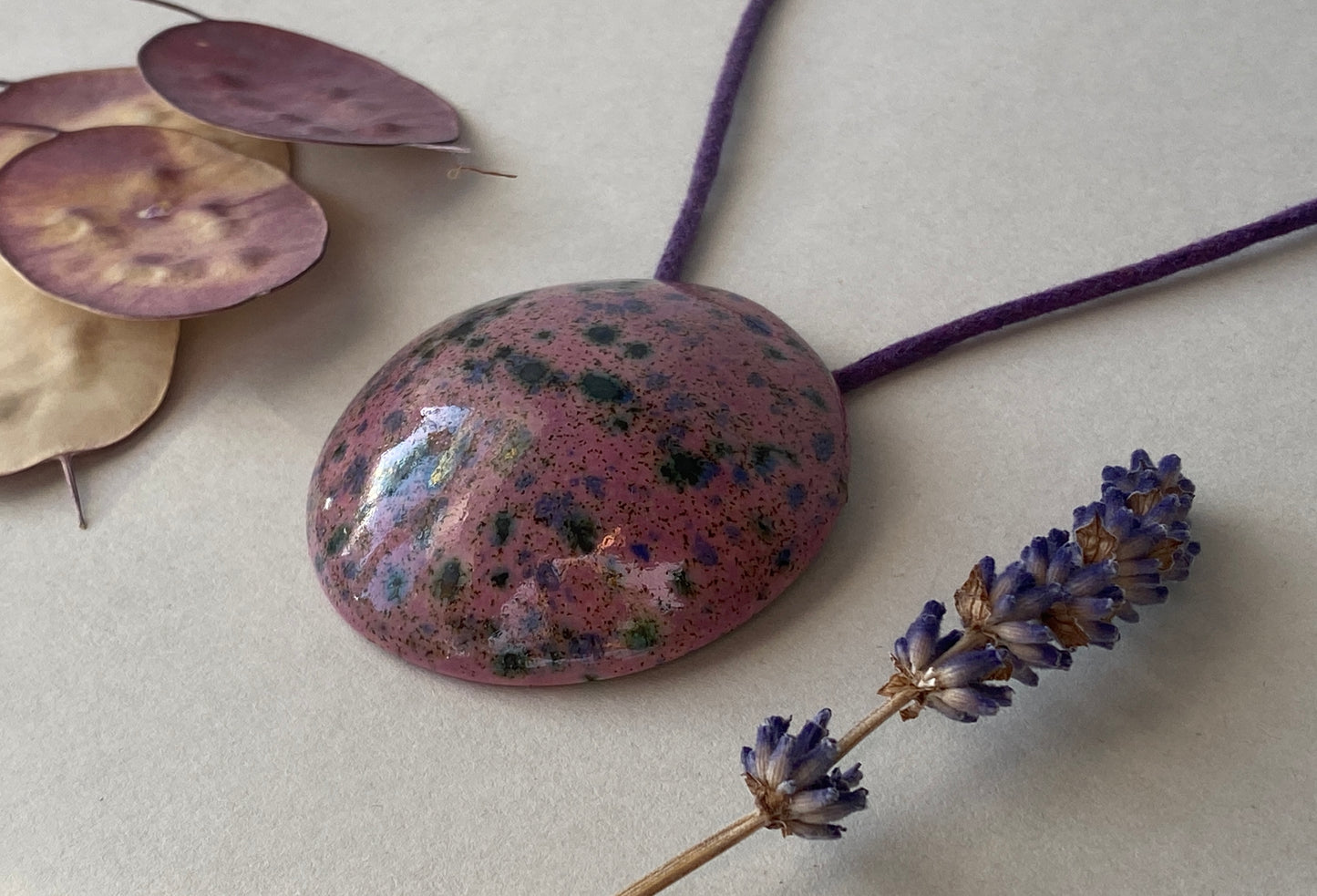 Handmade Ceramic Pendant Necklace