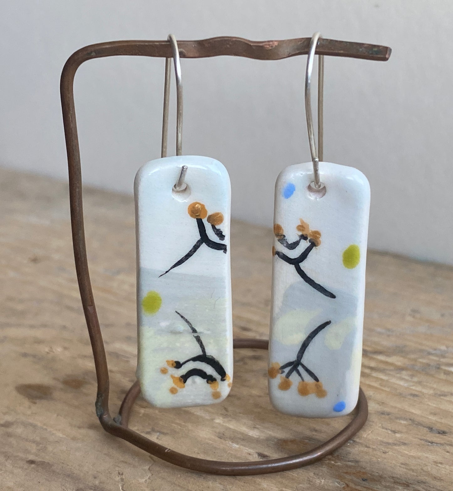 Botanical Earrings Handmade Sterling Silver drops