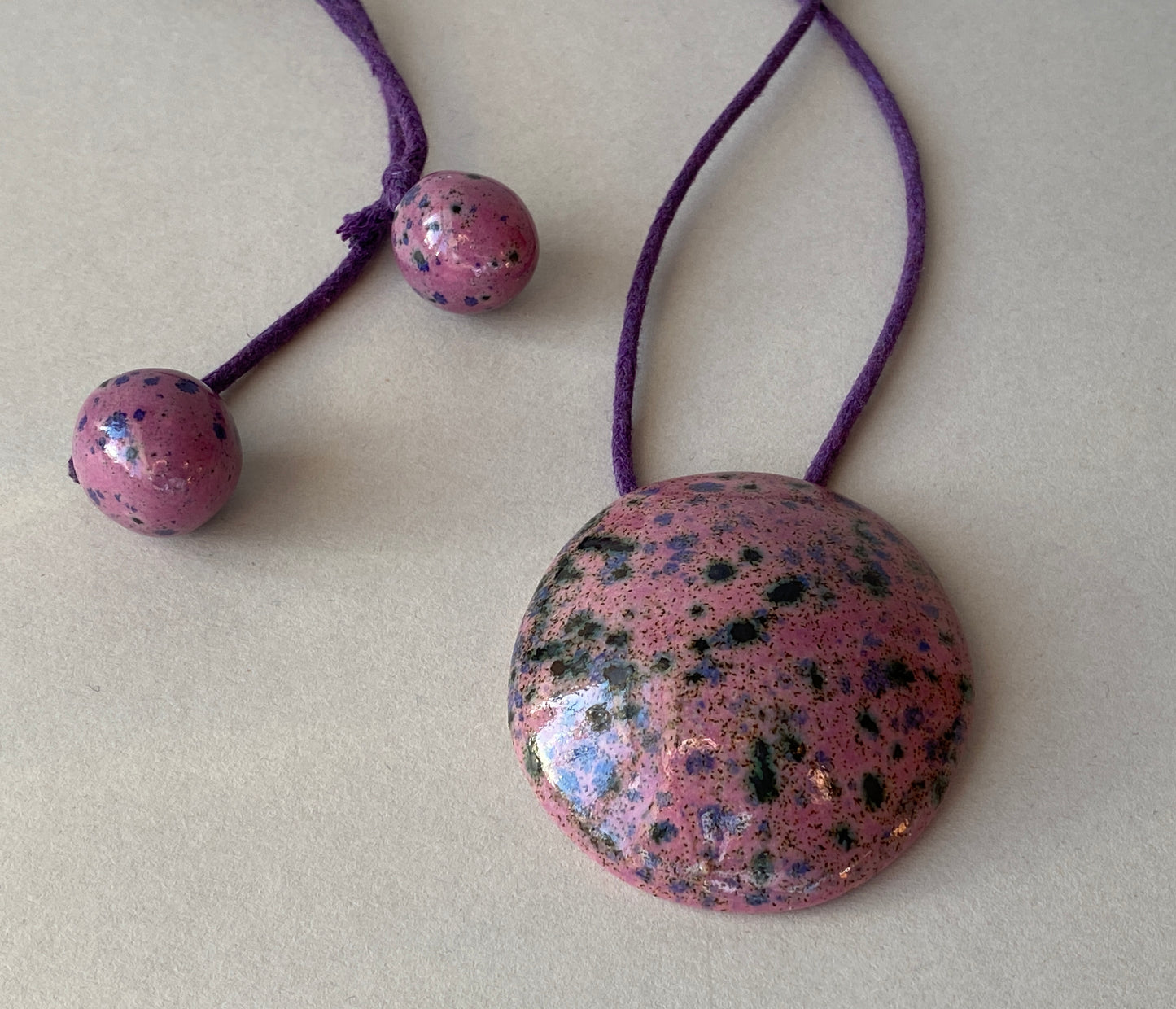 Handmade Ceramic Pendant Necklace