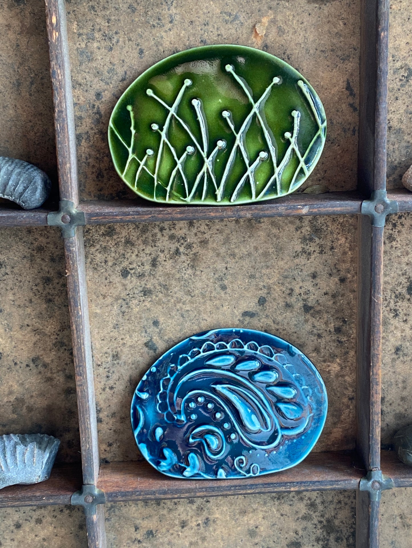 Handmade Brooches Botanical choice of colours