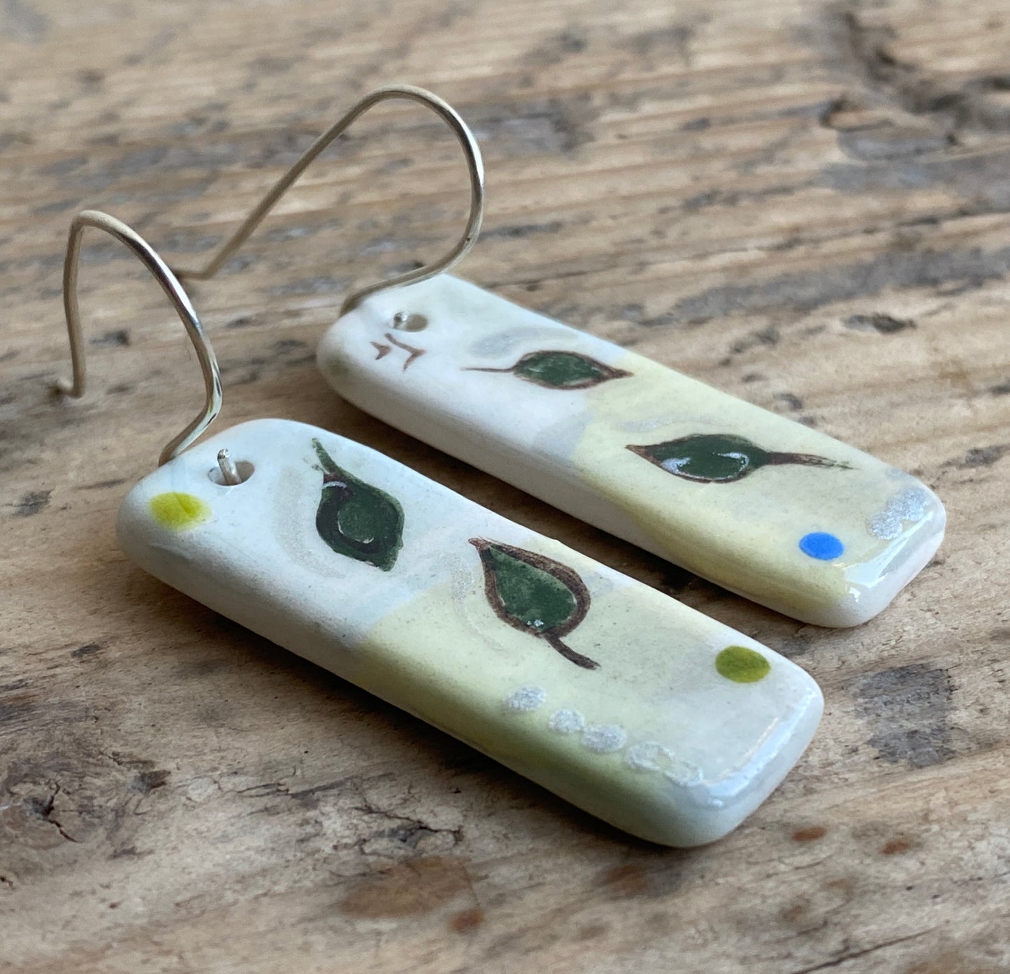 Botanical Earrings Handmade Sterling Silver drops