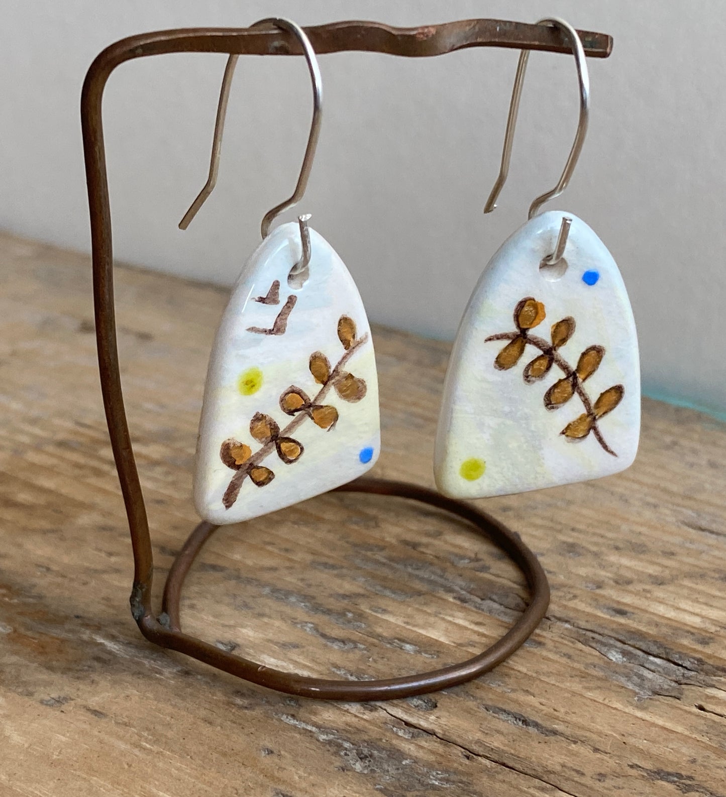 Botanical Earrings Handmade Sterling Silver drops