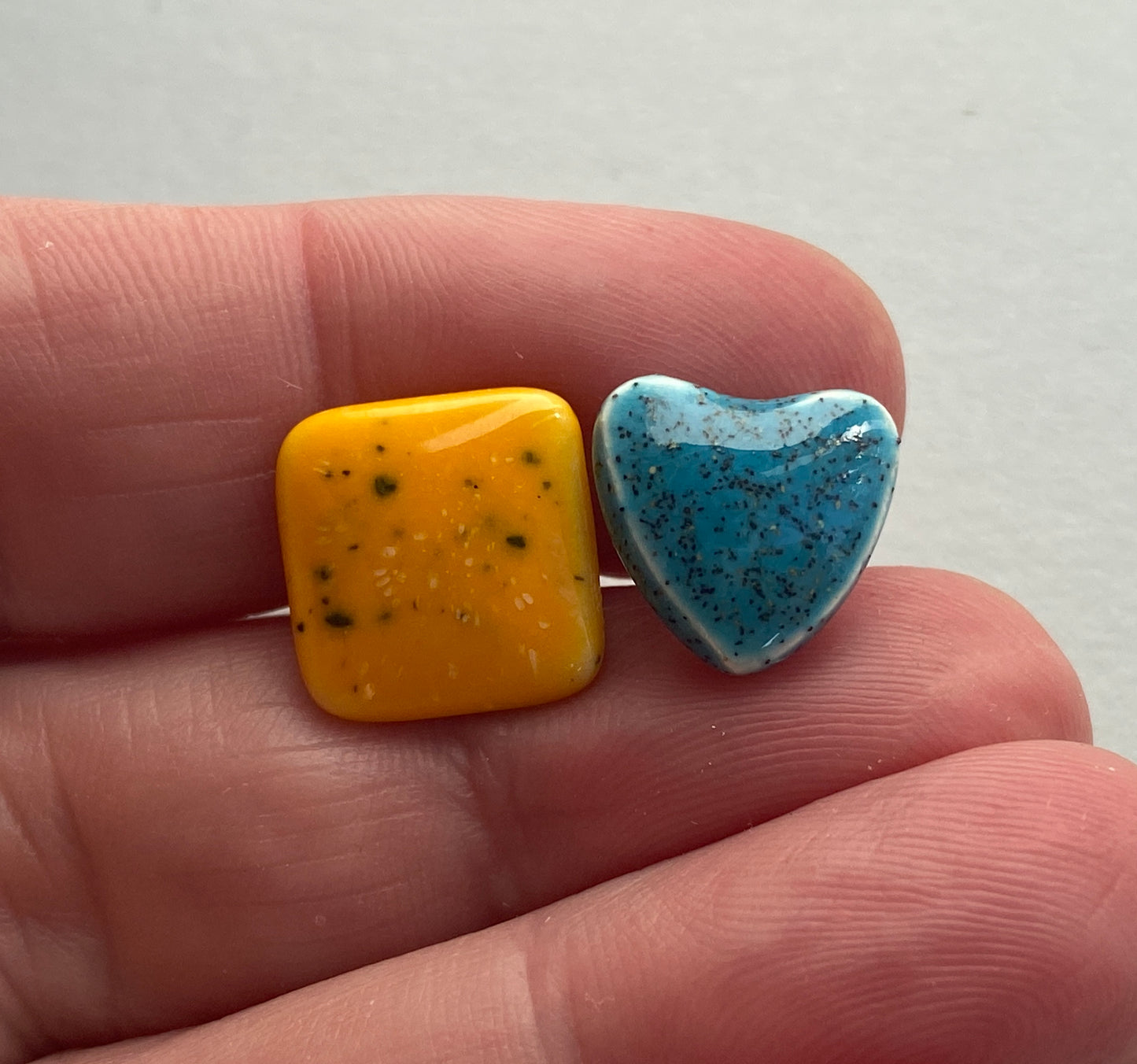 Handmade Ceramic and Silver Stud earrings p&p included