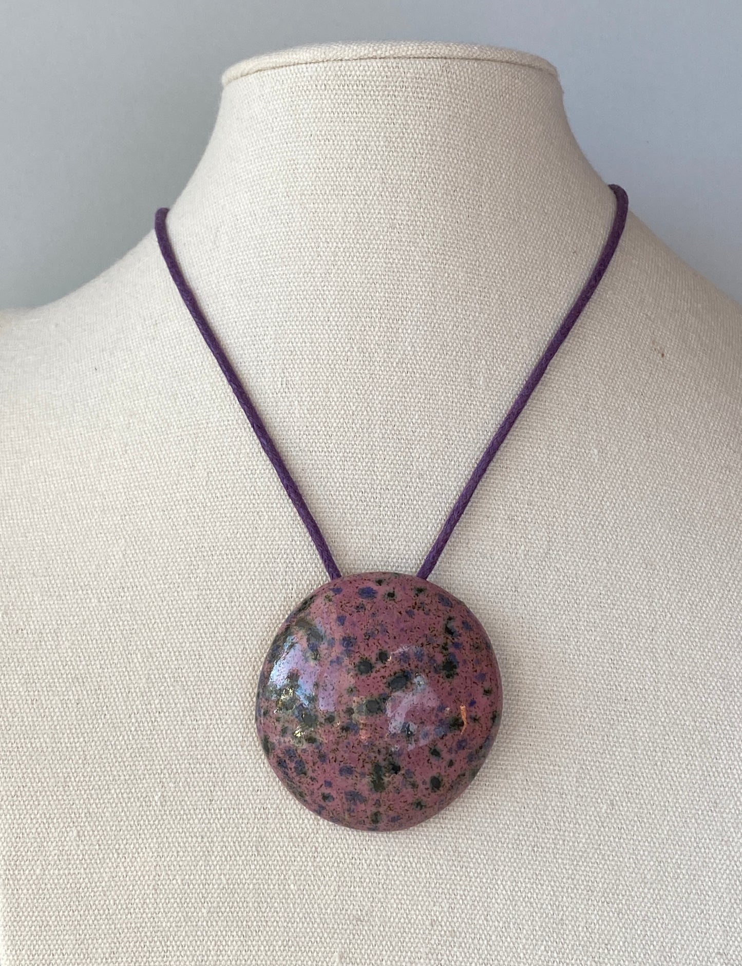 Handmade Ceramic Pendant Necklace