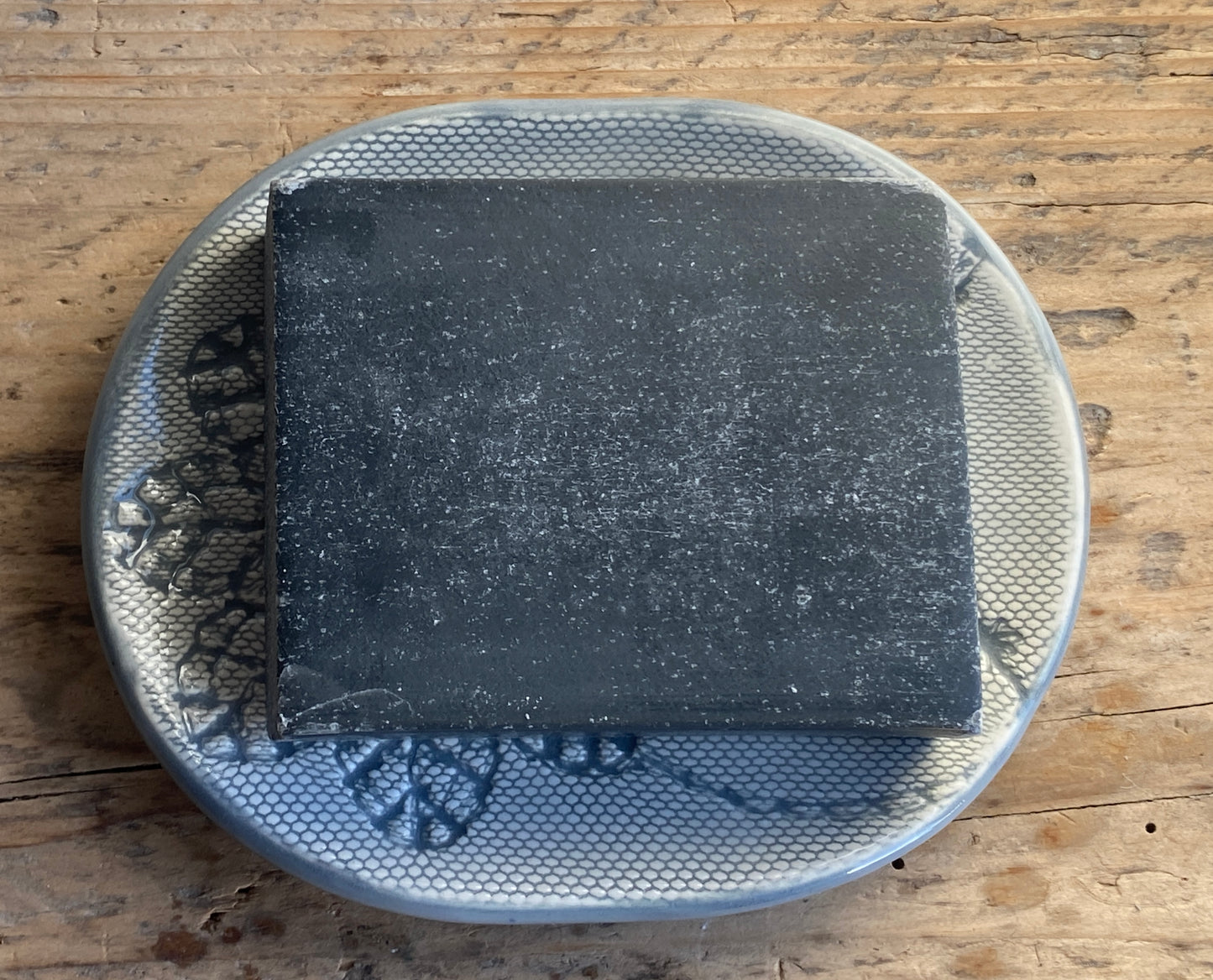 Handmade ceramic Oval Soap Dish with Drainage, Grey