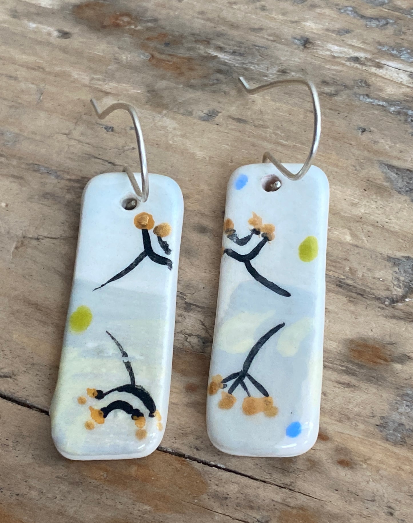 Botanical Earrings Handmade Sterling Silver drops