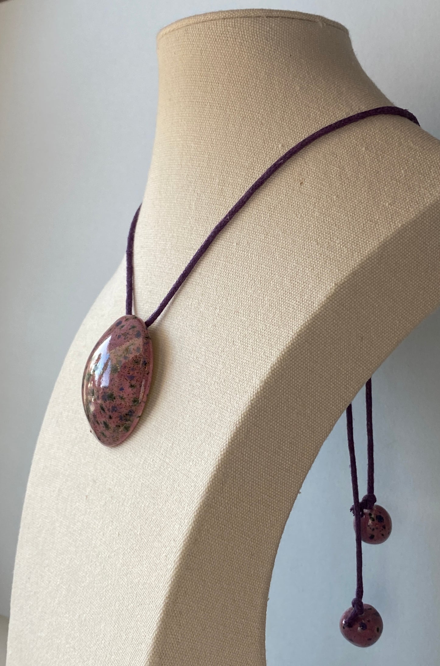 Handmade Ceramic Pendant Necklace