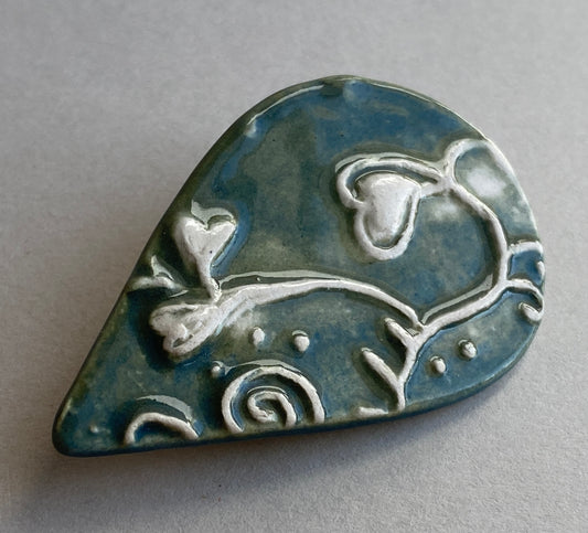 Botanical Ceramic Brooch