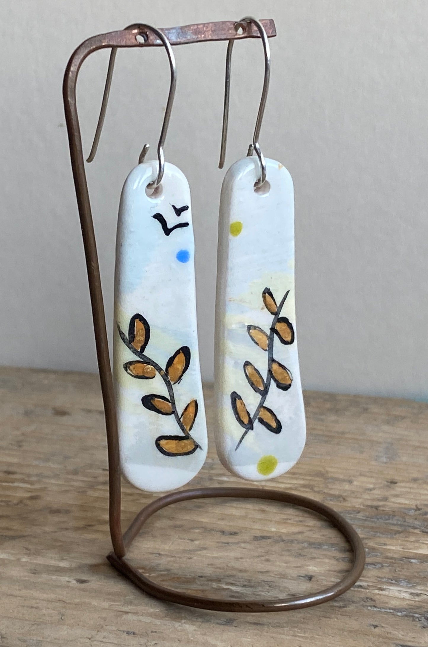 Botanical Earrings Handmade Sterling Silver drops