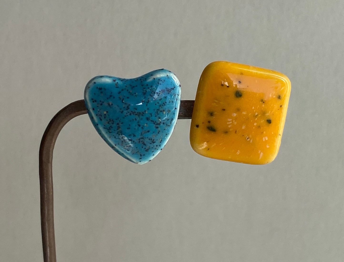 Handmade Ceramic and Silver Stud earrings p&p included