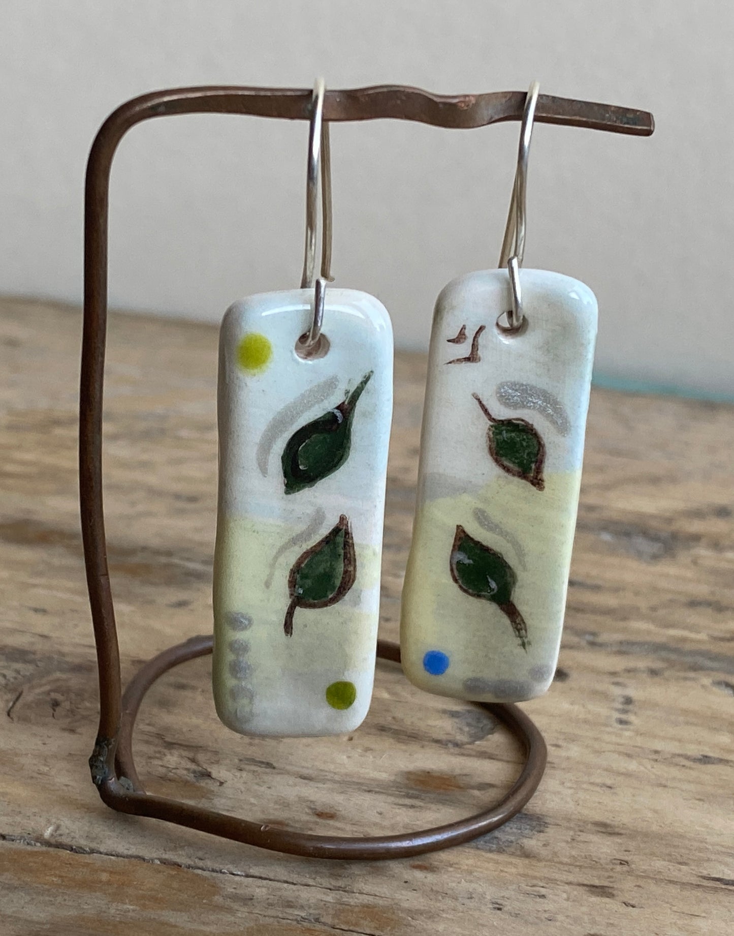 Botanical Earrings Handmade Sterling Silver drops