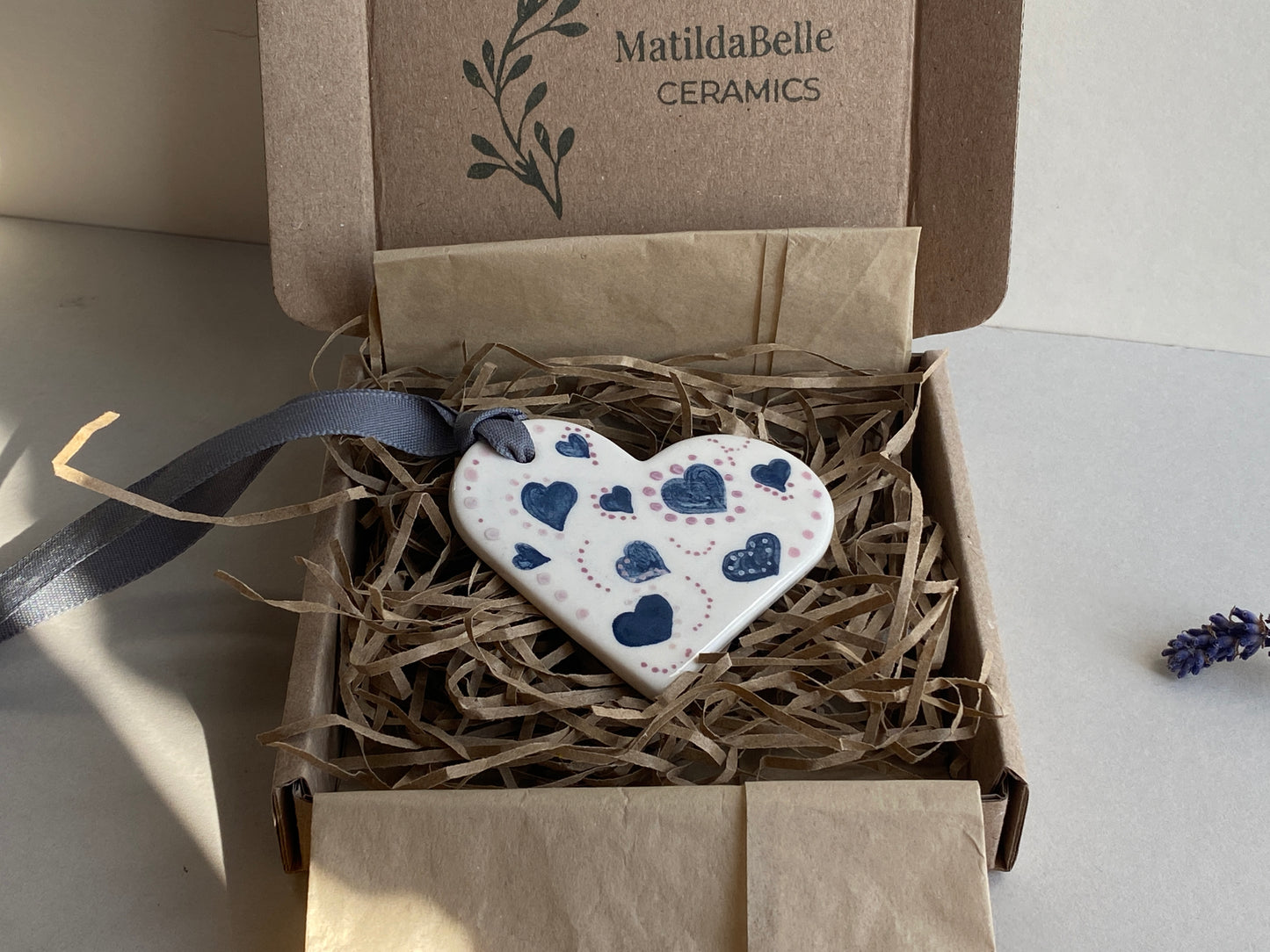 Handmade Ceramic Heart Hanging