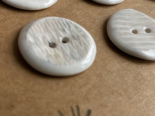 Buttons set of 9,  24mm Handmade Round Ceramic Buttons