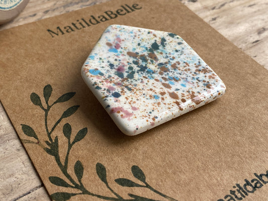 Handmade 37mm Ceramic House Large Button