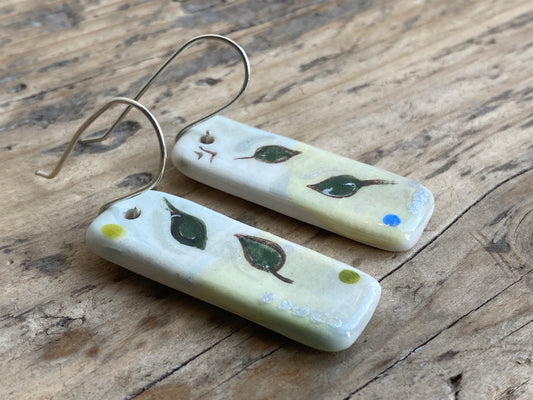 Botanical Earrings Handmade Sterling Silver drops
