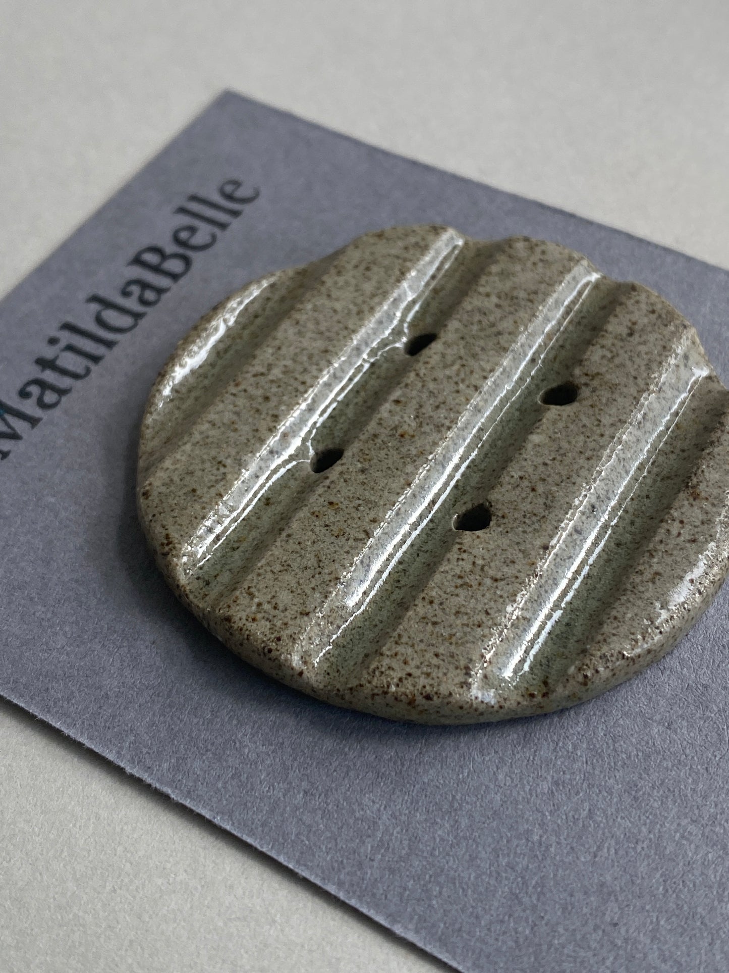 Extra Large 50mm Chunky handmade stoneware Button