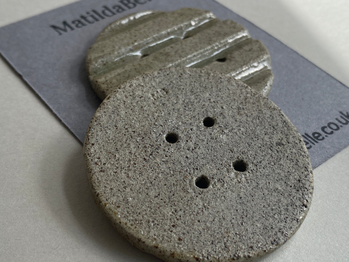 Extra Large 50mm Chunky handmade stoneware Button