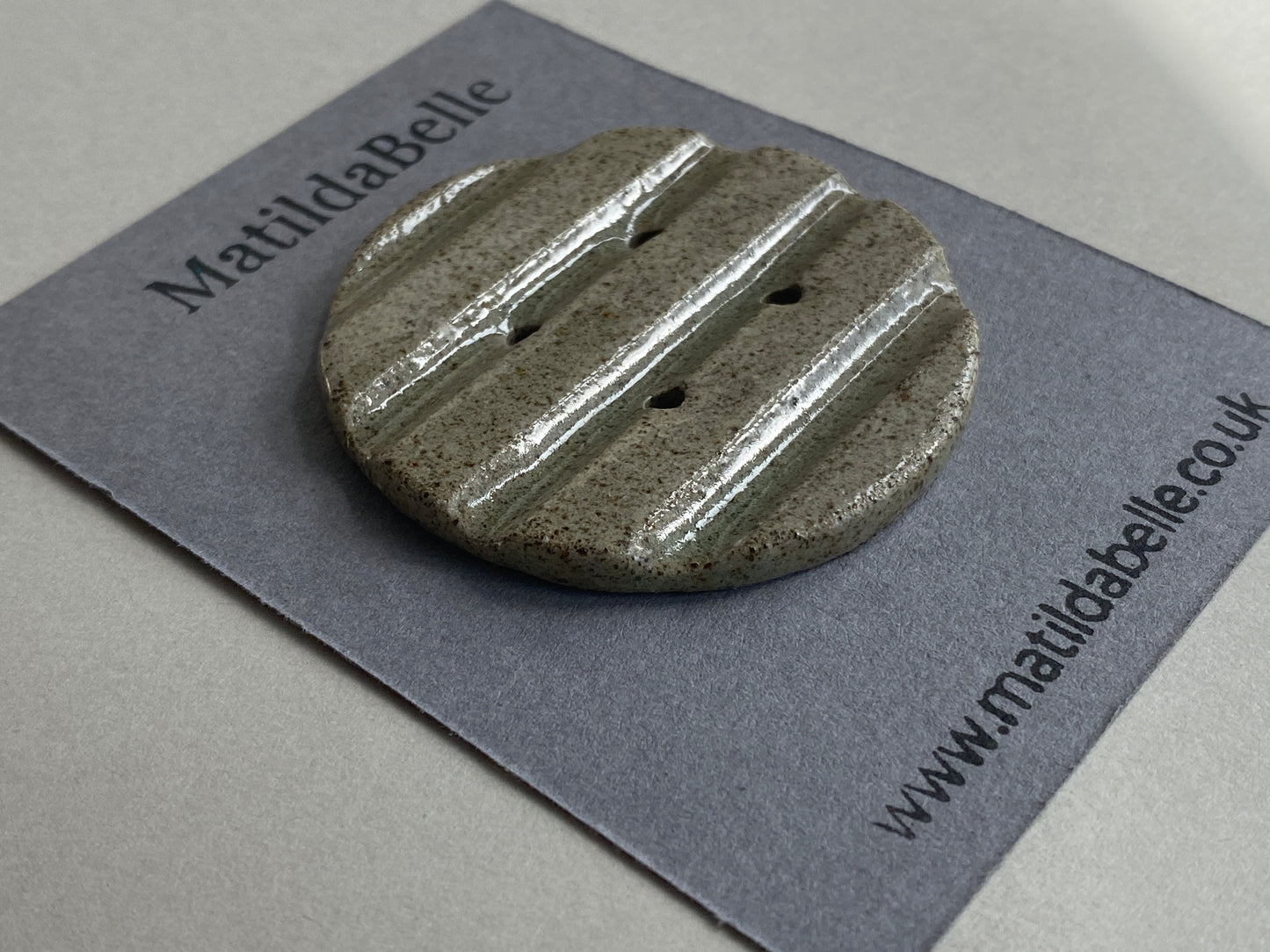 Extra Large 50mm Chunky handmade stoneware Button
