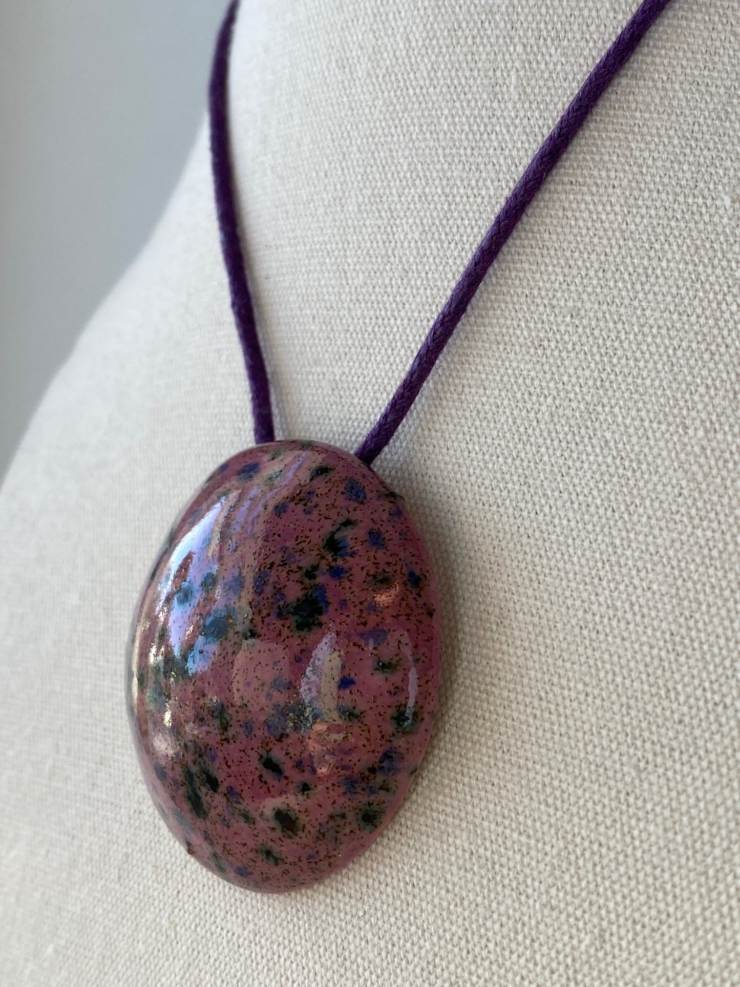 Handmade Ceramic Pendant Necklace