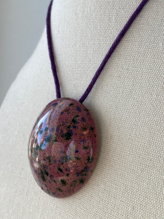 Handmade Ceramic Pendant Necklace
