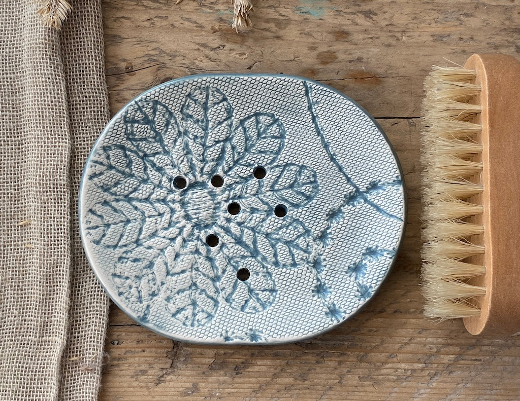 Handmade Ceramic Crochet Soap Dish