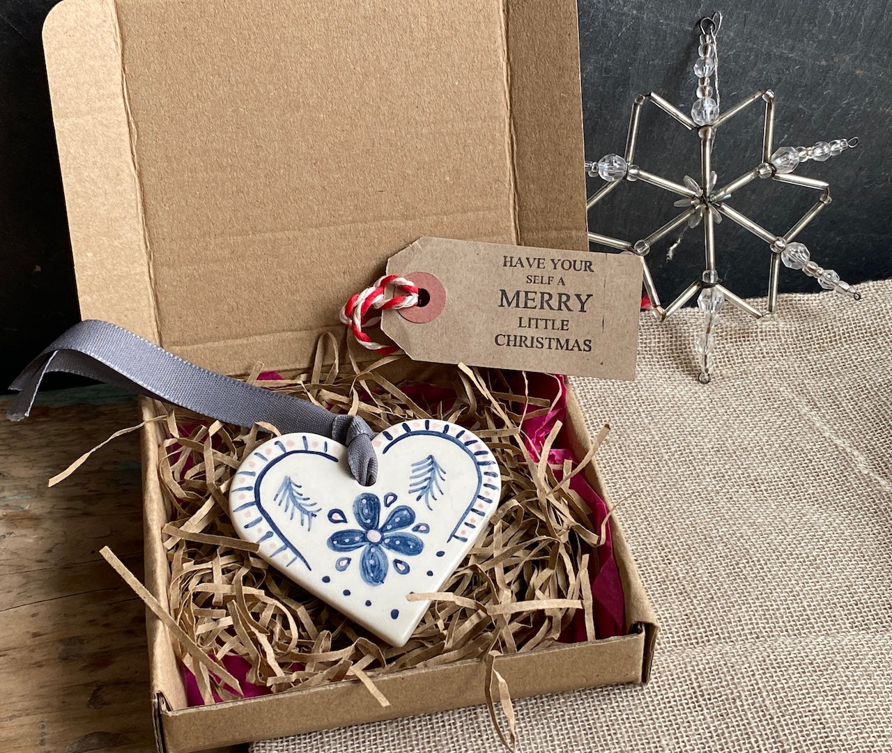 Handmade Ceramic Heart Hanging