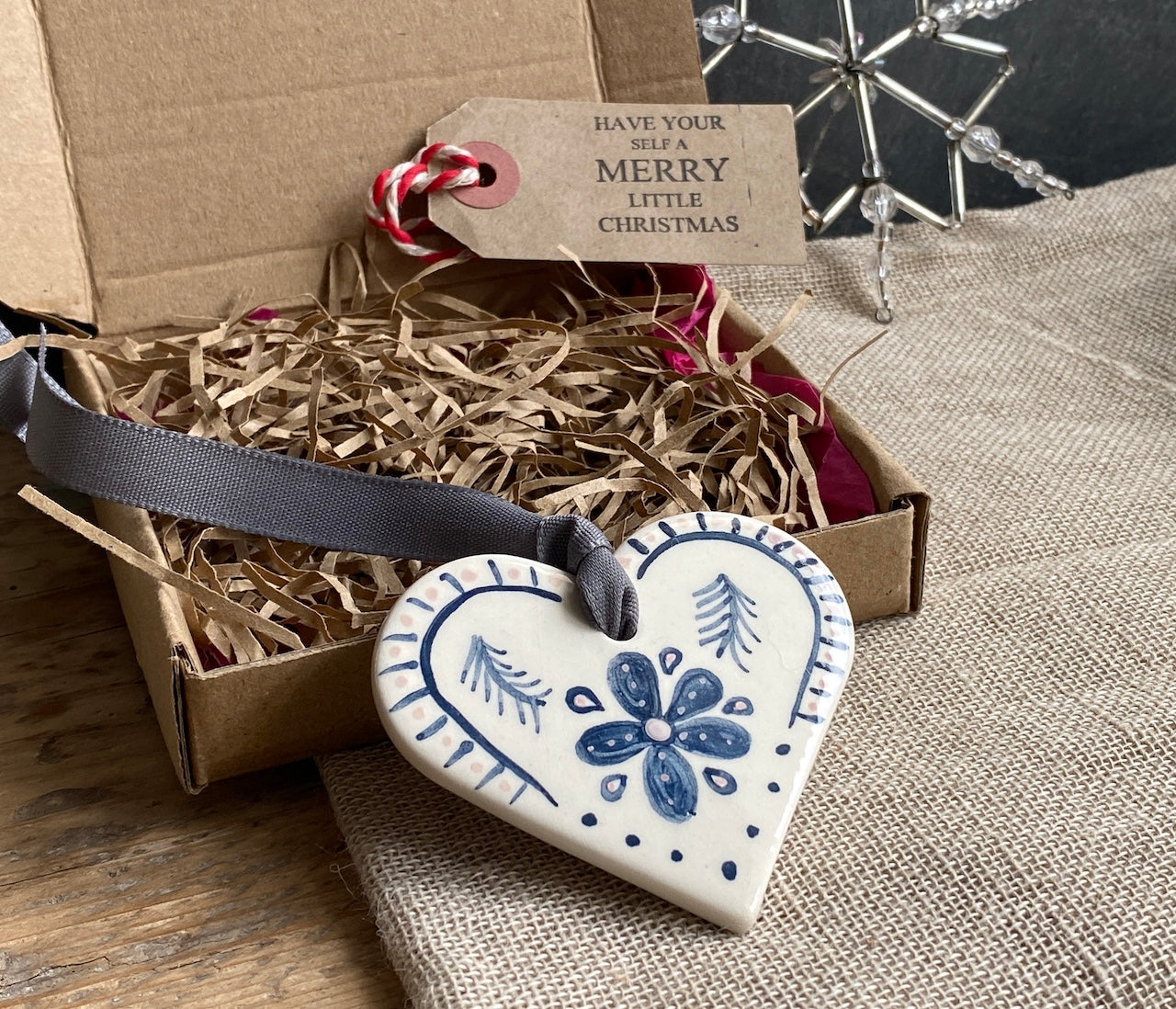 Handmade Ceramic Heart Hanging