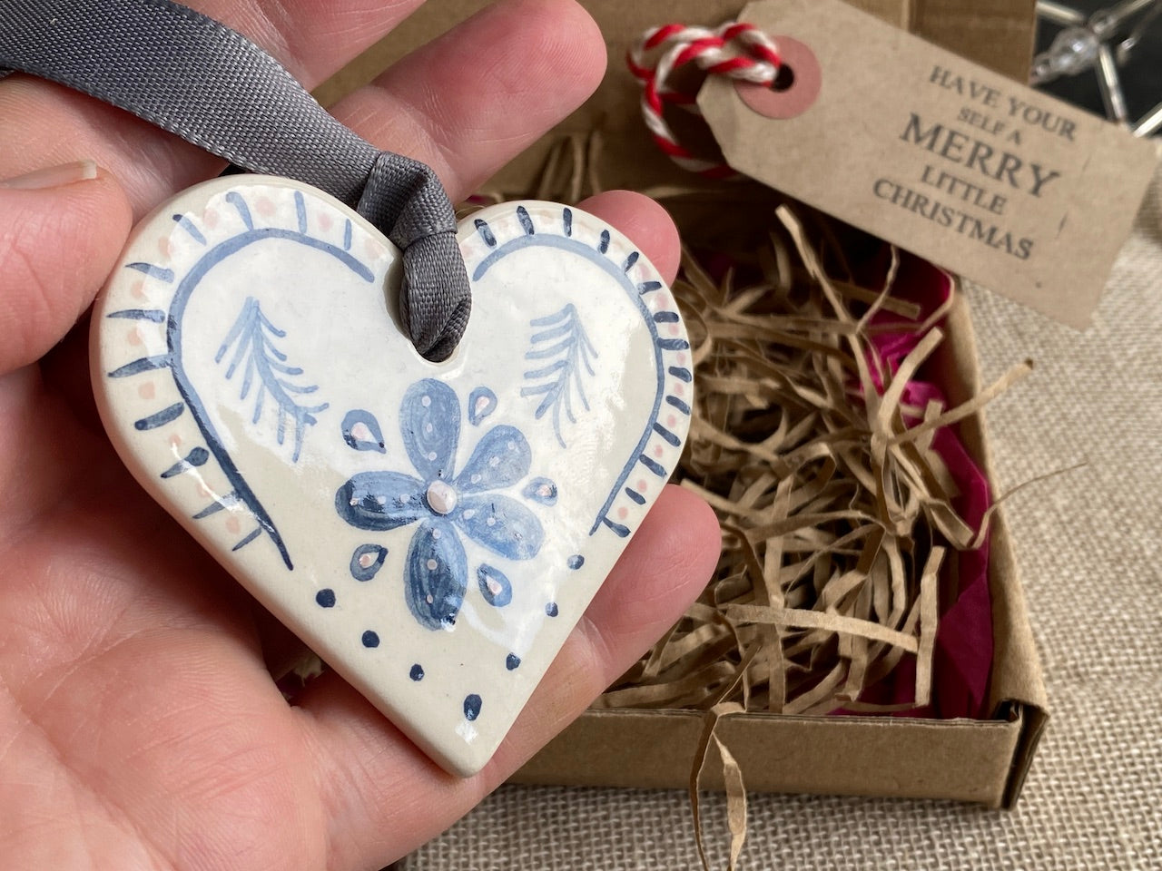 Handmade Ceramic Heart Hanging